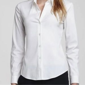Theory Larissa classic white blouse